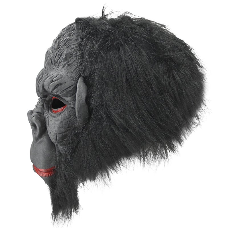 BXT أقنعة قناع قرد غوريلا كامل الرأس لعيد الهالوين ملابس تنكرية إكسسوارات ملابس فاخرة - Image 4